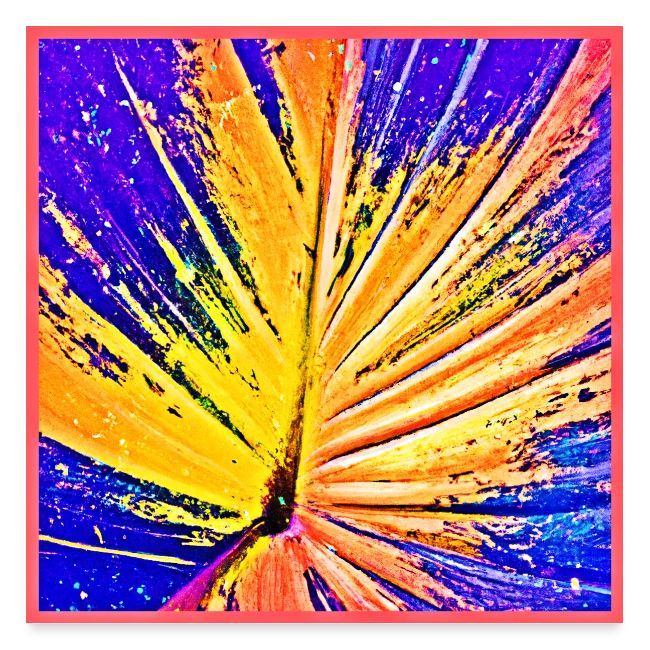 Vibrant Neon Leaf Pattern