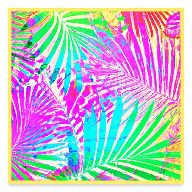 Leafy Neon Delight Vivid Pattern