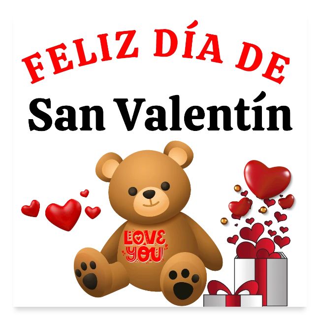 Valentine's Day Celebration Bears Love Hearts.