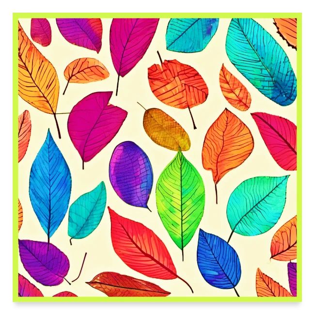 Rainbow Leaves: Captivating Pattern