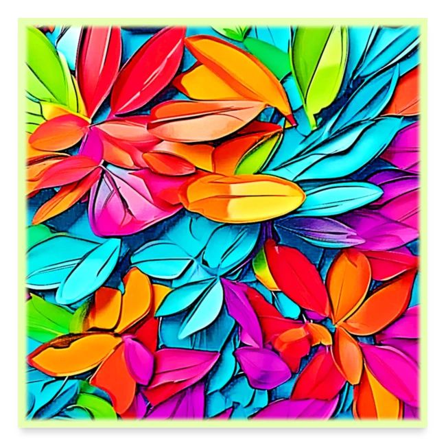 Vibrant Abstract Leaf Art