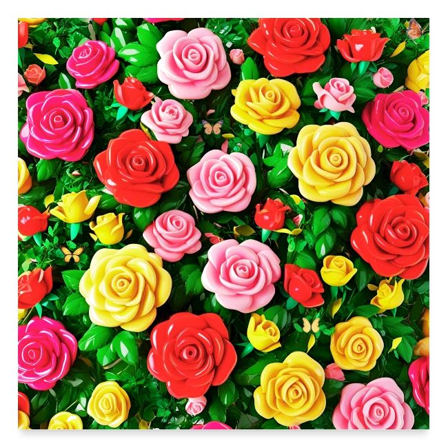 Floral print, colors in rose flowers, nature