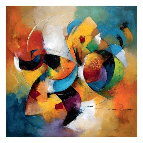 Abstract Art: Puzzle of Hues - Poster 24x24