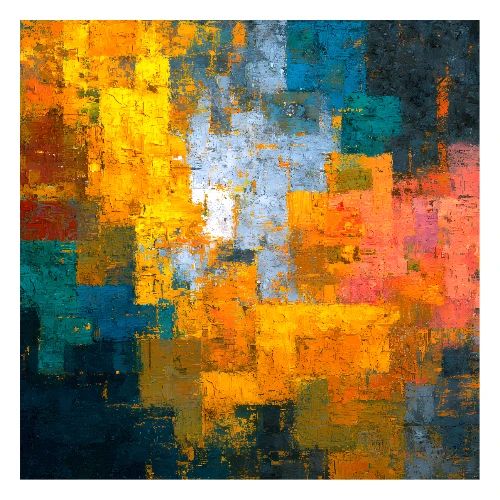 Abstract Art: Pixelated Chaos - Poster 24x24