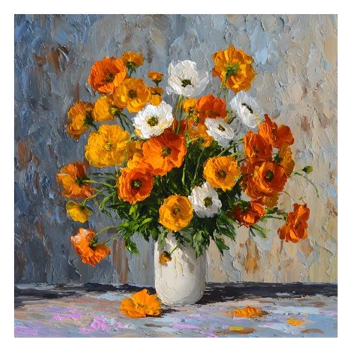Serene Petals Indoors - Poster 24x24