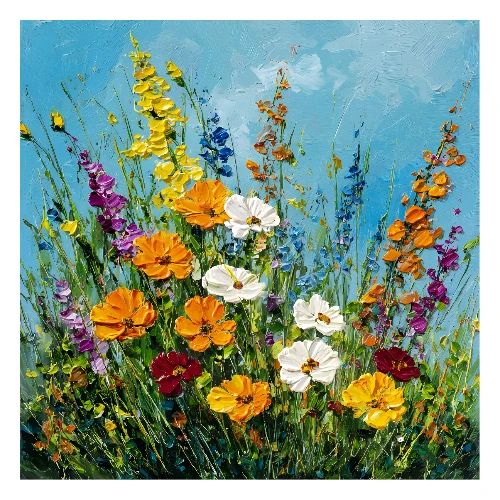 Impasto Sky Garden - Poster 24x24