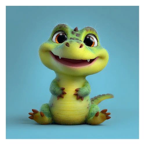 Friendly Baby Alligator - Poster 24x24