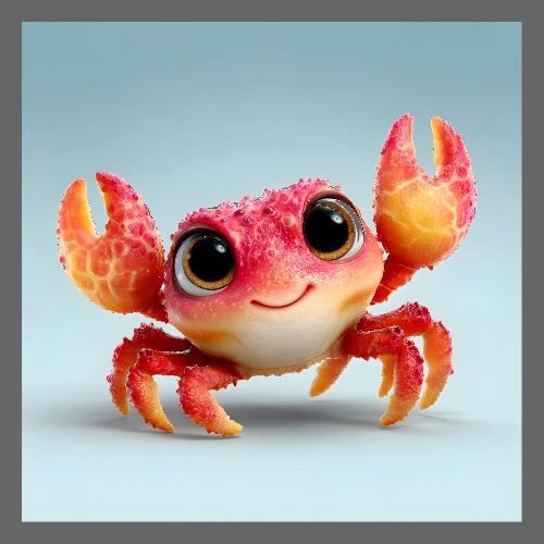 Happy Baby Crab - Poster 24x24