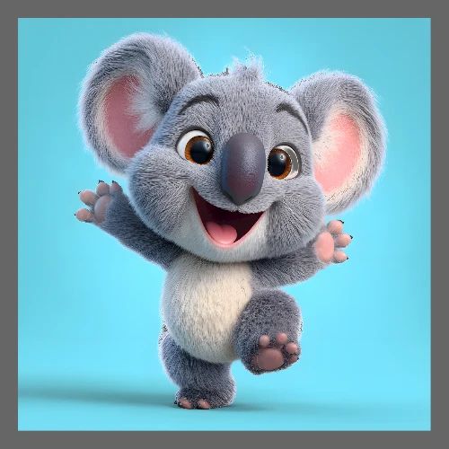 Playful Baby Koala - Poster 24x24