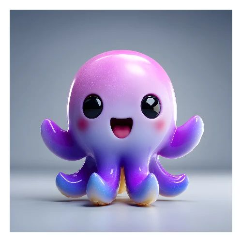 Playful Baby Octopus - Poster 24x24