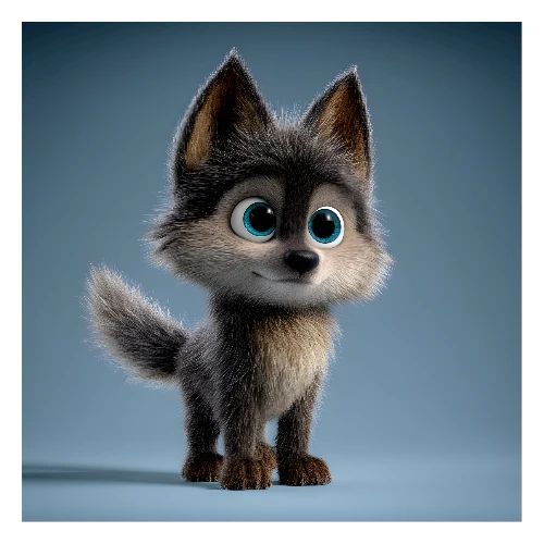 Innocent Baby Wolf - Poster 24x24