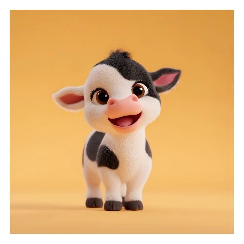 Cute Baby Cow - Poster 24x24