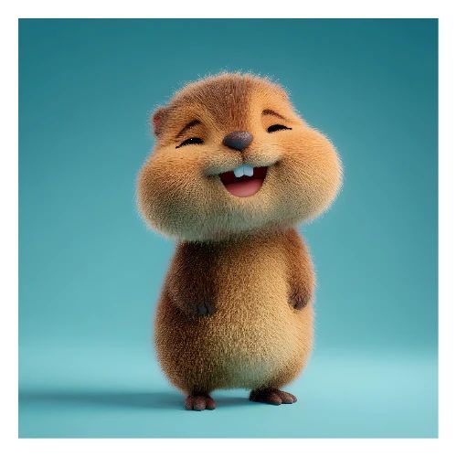 Chubby Baby Beaver - Poster 24x24