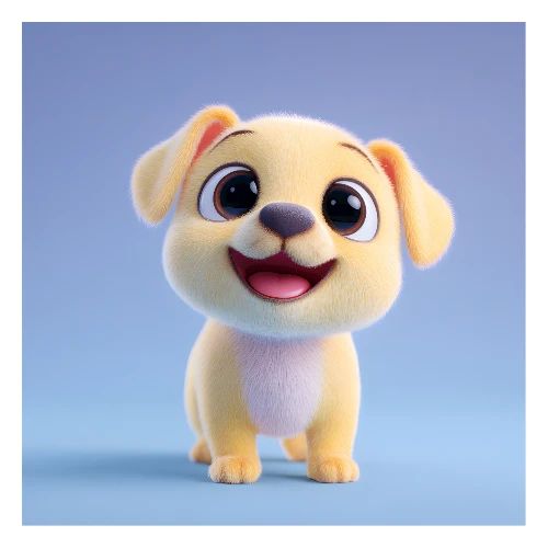 Cheerful Puppy Glow - Poster 24x24