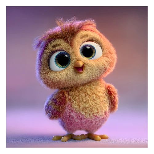 Gentle Gaze Baby Owl - Poster 24x24