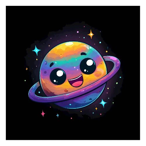 Smiling Cosmic Planet - Poster 24x24