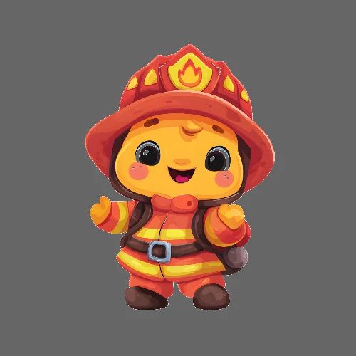 Brave Firefighter’s Gaze - Poster 24x24