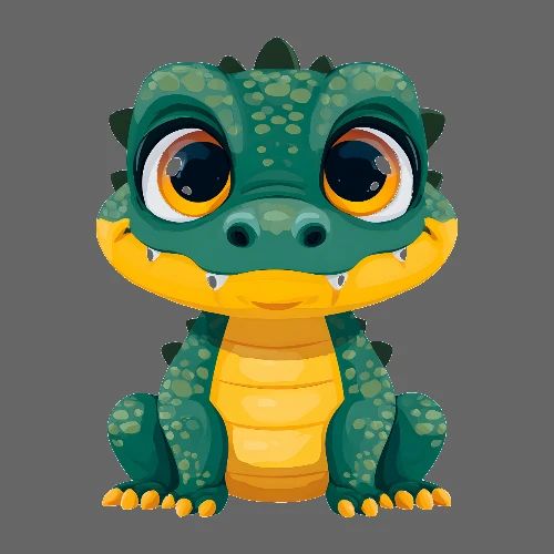 Gentle Alligator Friend - Poster 24x24
