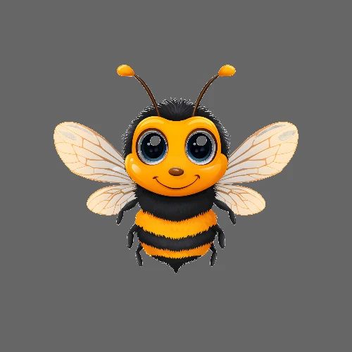Cheerful Little Bee - Poster 24x24