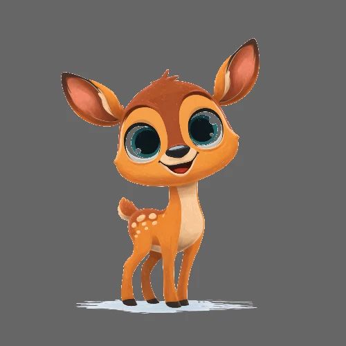 Gentle Baby Deer - Poster 24x24