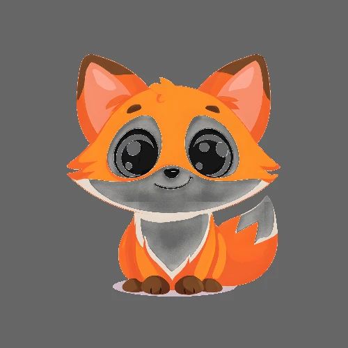 Playful Baby Fox - Poster 24x24