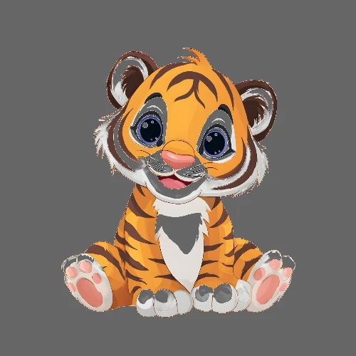 Sweet Tiger Cub - Poster 24x24