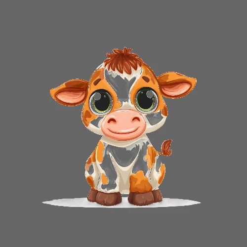Gentle Baby Cow - Poster 24x24