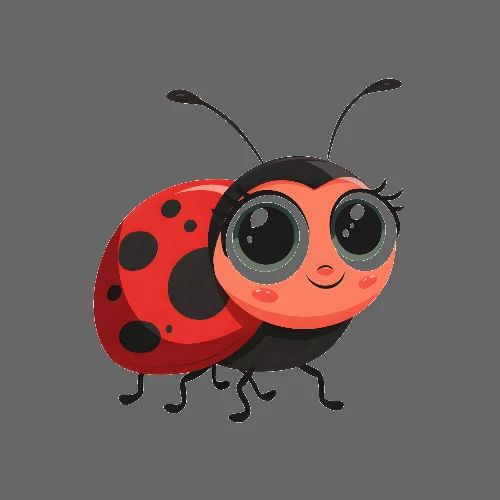 Cheerful Ladybug - Poster 24x24