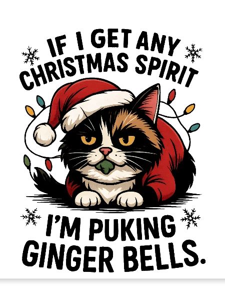 Grumpy Cat in Santa Hat