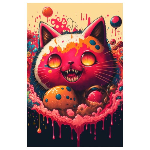 Cats Are Liquid - Happy-Go-Lucky - Poster 8x12