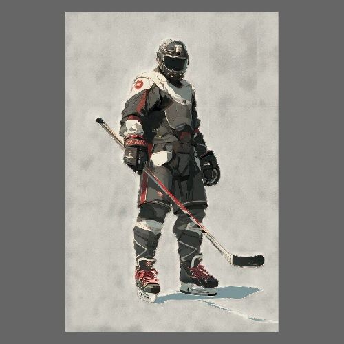 Hockey Stance of Strength - Poster 8x12