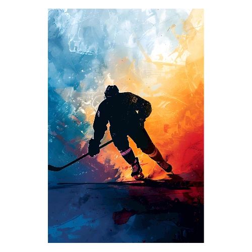 Hockey Charge - Poster 8x12