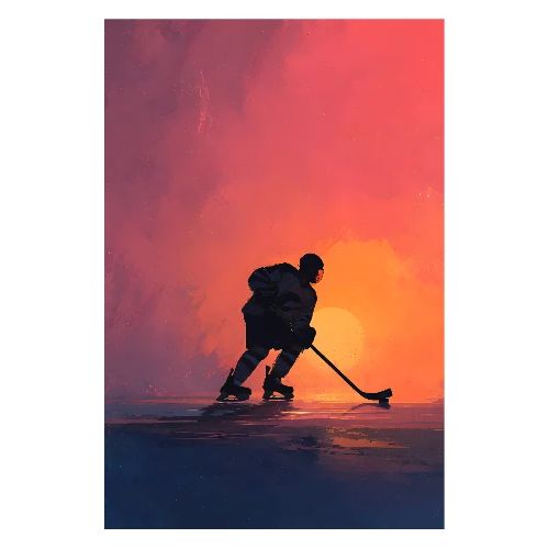 Hockey Stance - Poster 8x12