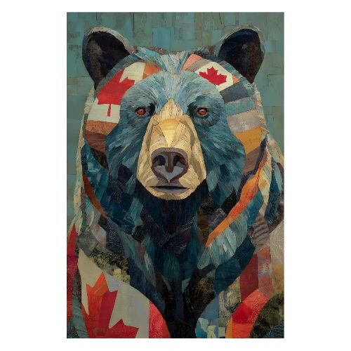 Canada: Mosaic bear - Poster 8x12