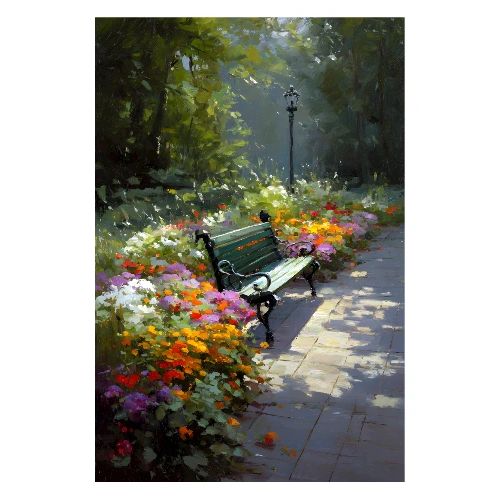 Digital Painting: Garden Pause - Poster 8x12