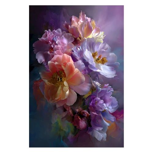 Digital Painting: Velvet Petals - Poster 8x12