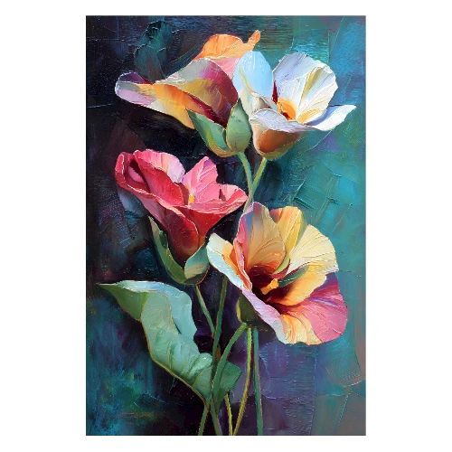 Digital Painting: Bold Petals - Poster 8x12