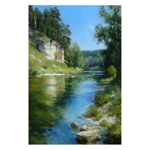 Digital Painting: River of Renewal - Poster 8x12