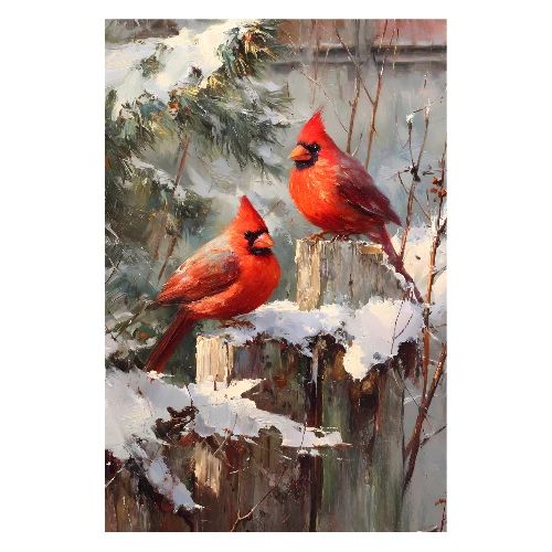 Digital Painting: Crimson Companions - Poster 8x12
