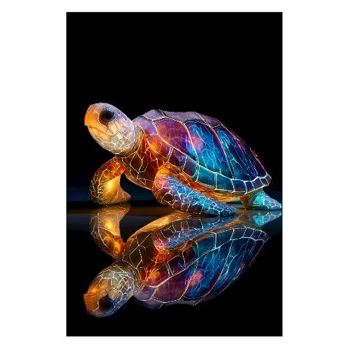 Sea turtle Reflection - Poster 8x12