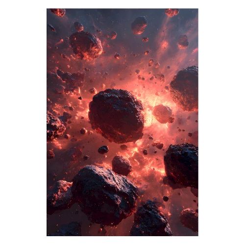Asteroids: Collision Inferno - Poster 8x12