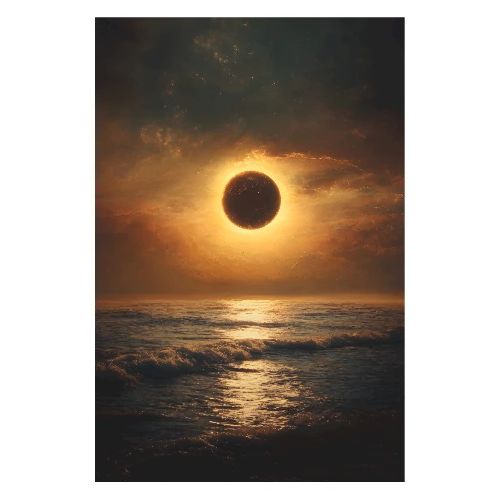Digital Dusk Eclipse - Poster 8x12