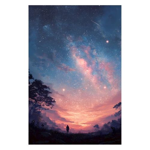 Starlit Pastel Skies - Poster 8x12