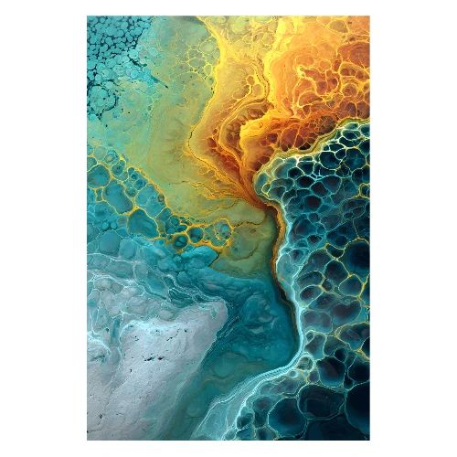 Abstract Art: Foam & Flame - Poster 8x12
