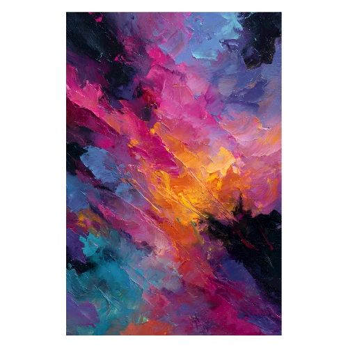 Abstract Art: Twilight Collision - Poster 8x12