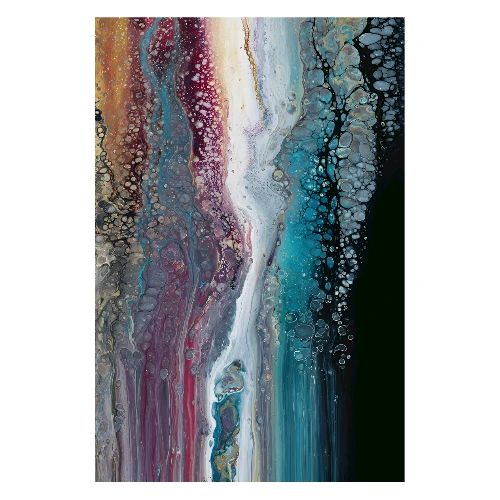 Abstract Art: Bubbled Currents - Poster 8x12
