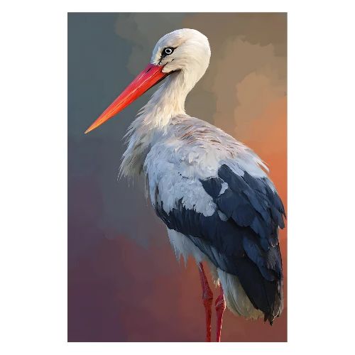 Stork: Grace in Stillness - Poster 8x12