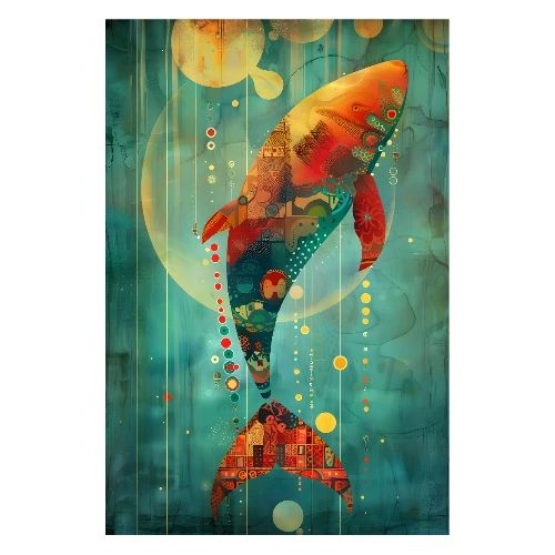 Abstract Art: Echo of the Deep - Poster 8x12