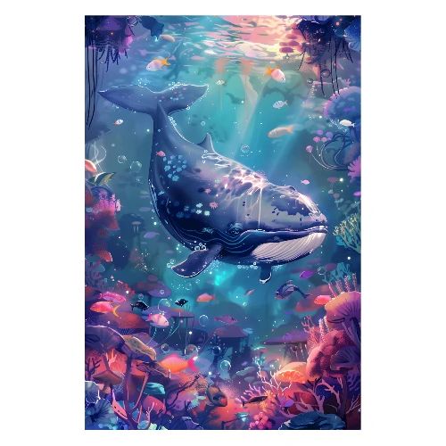 Whale Wonderworld - Poster 8x12