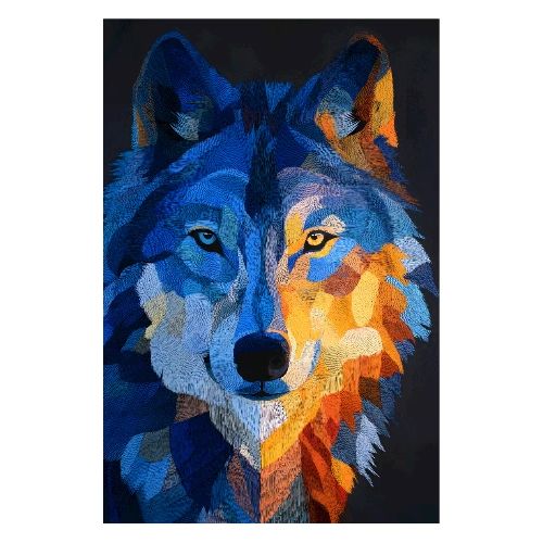 Dual Spirit Wolf - Poster 8x12
